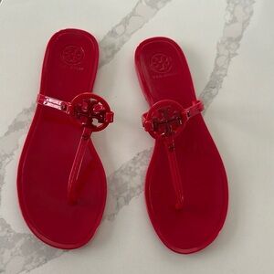 Tory Burch jelly sandals red 8